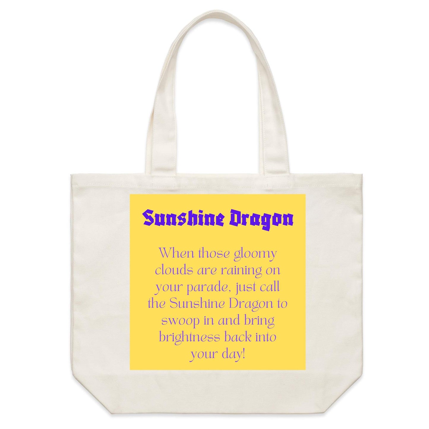 Sunshine Dragon Double-sided Print Shoulder Canvas Tote Bag