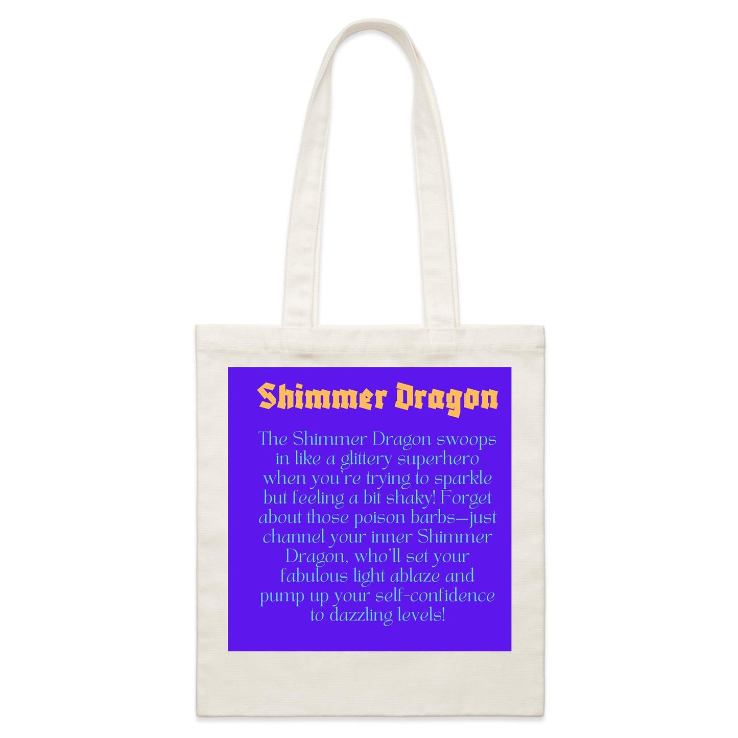 Shimmer Dragon - Double-sided Print Parcel Canvas Tote Bag
