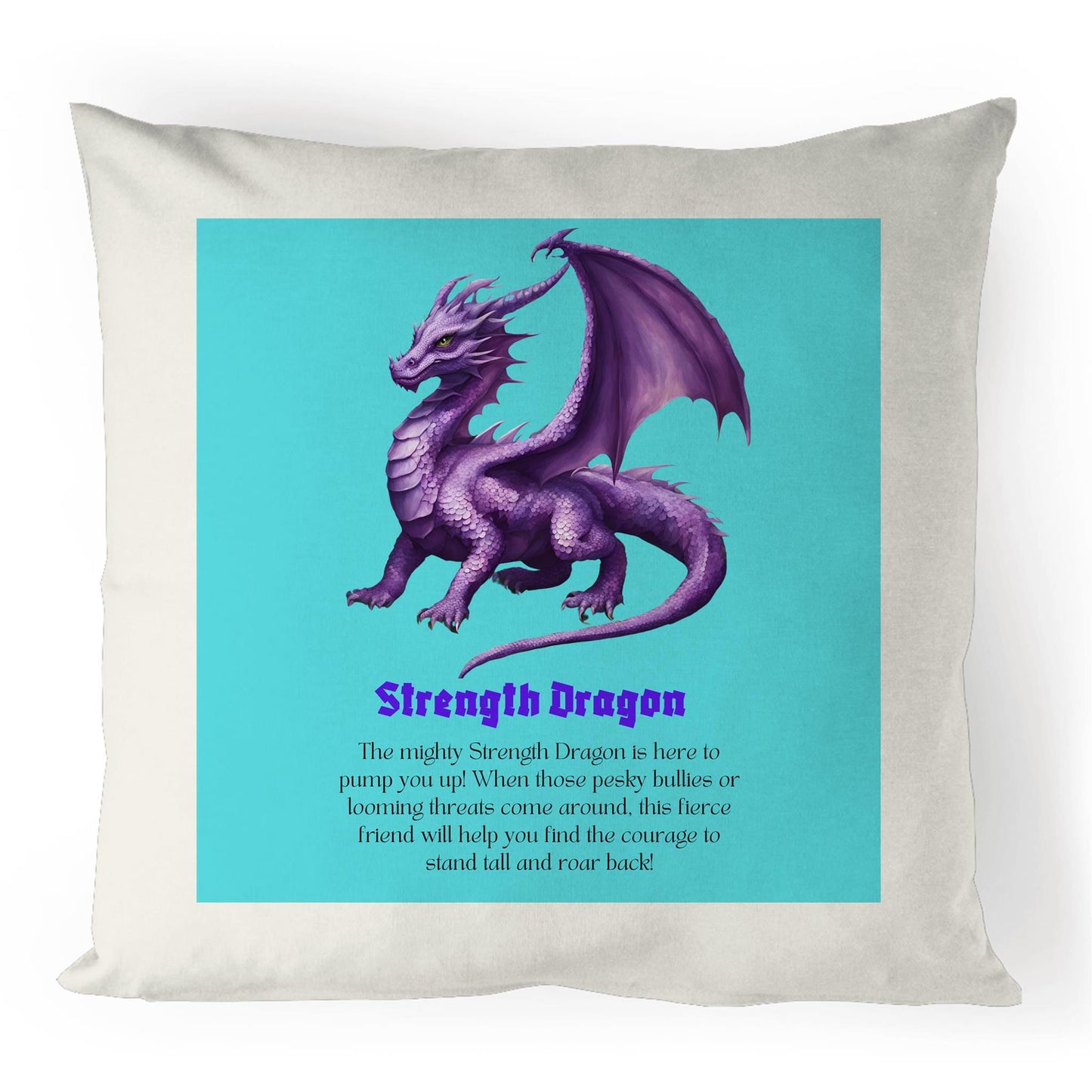 Strength Dragon - 100% Linen Cushion Cover