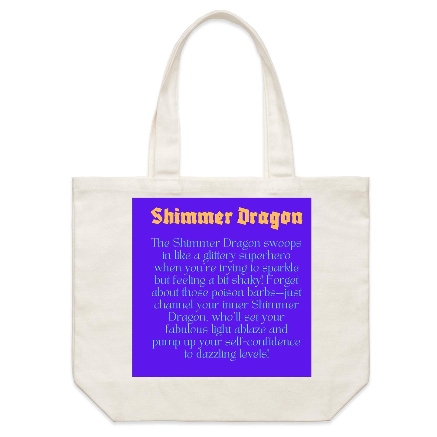 Shimmer Dragon - Double-sided Print Shoulder Canvas Tote Bag