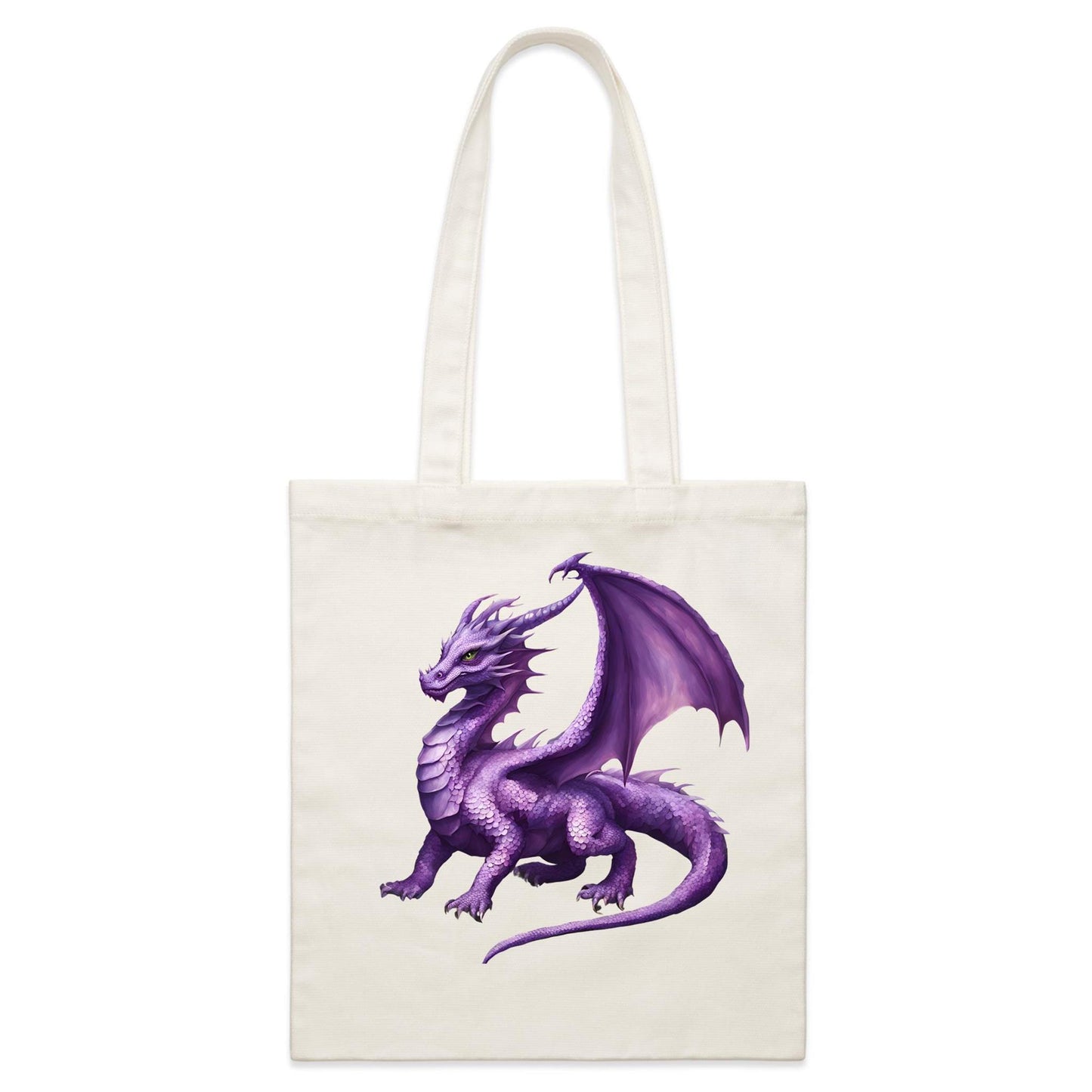 Strength Dragon Double-sided Print Parcel Canvas Tote Bag