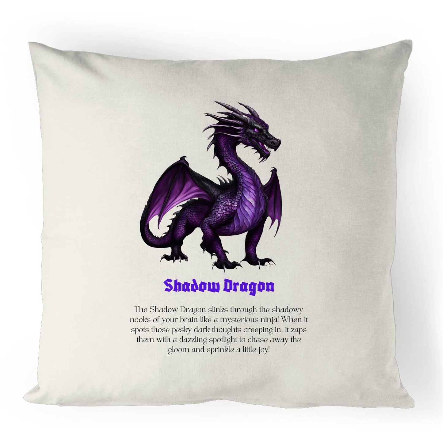 Shadow Dragon - 100% Linen Cushion Cover