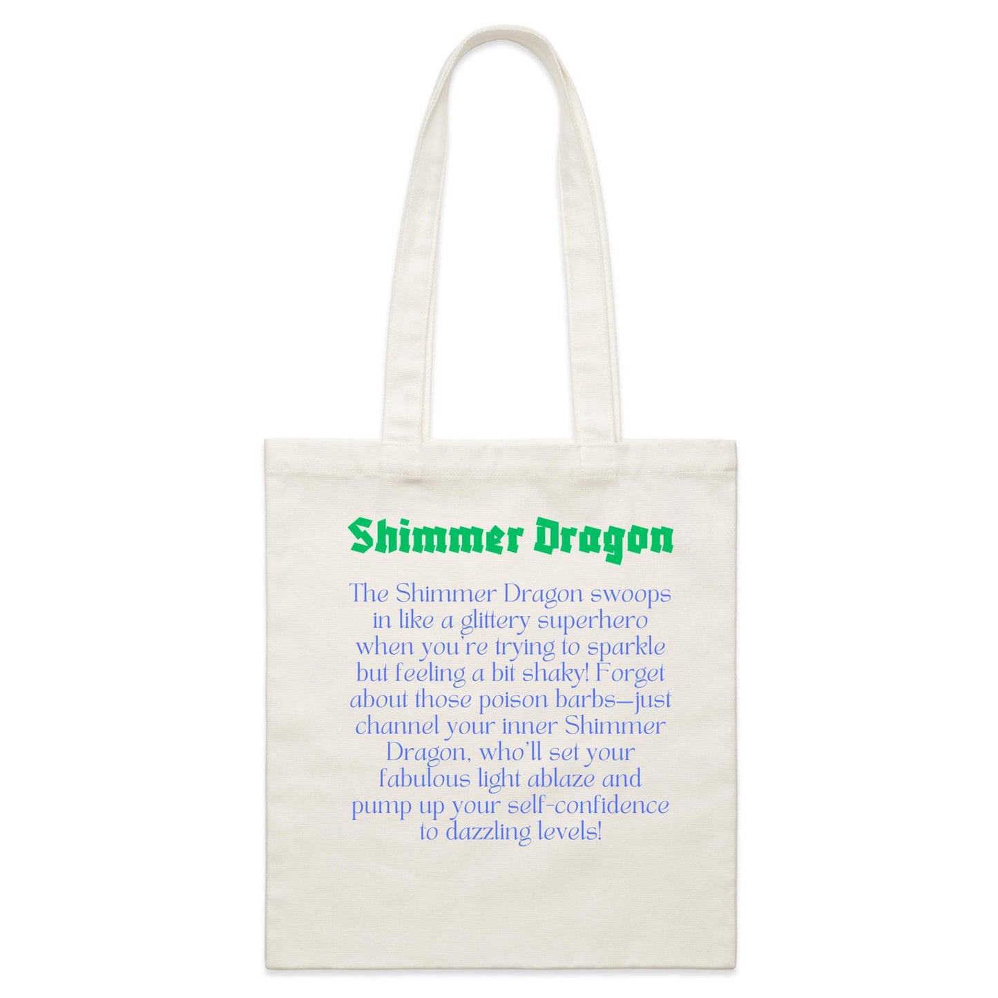 Shimmer Dragon - Double-sided Print Parcel Canvas Tote Bag