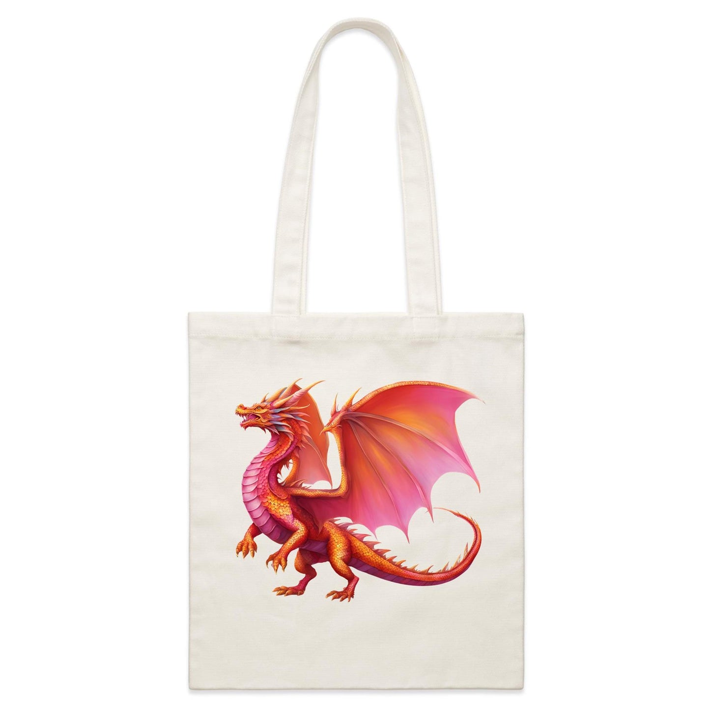 Sunshine Dragon Double-sided Print Parcel Canvas Tote Bag