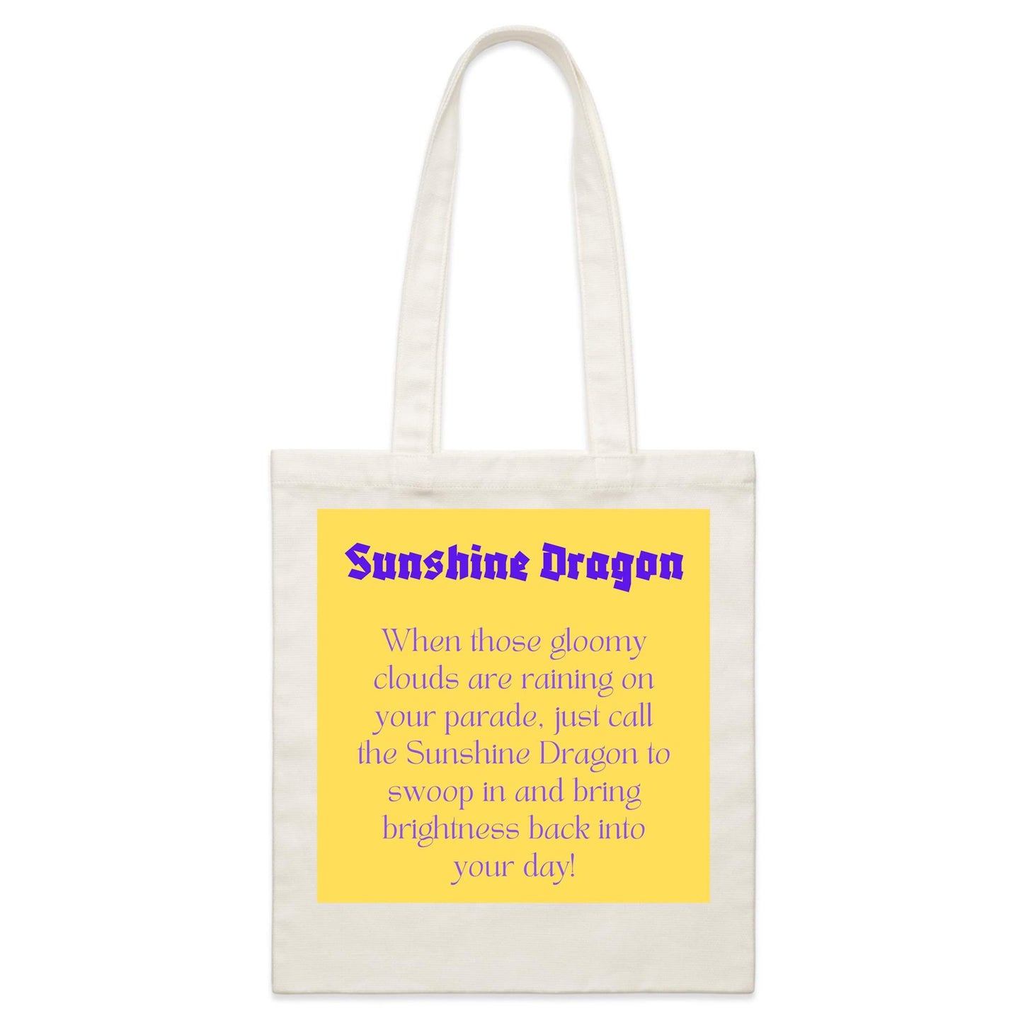 Sunshine Dragon - Double-sided Print Parcel Canvas Tote Bag