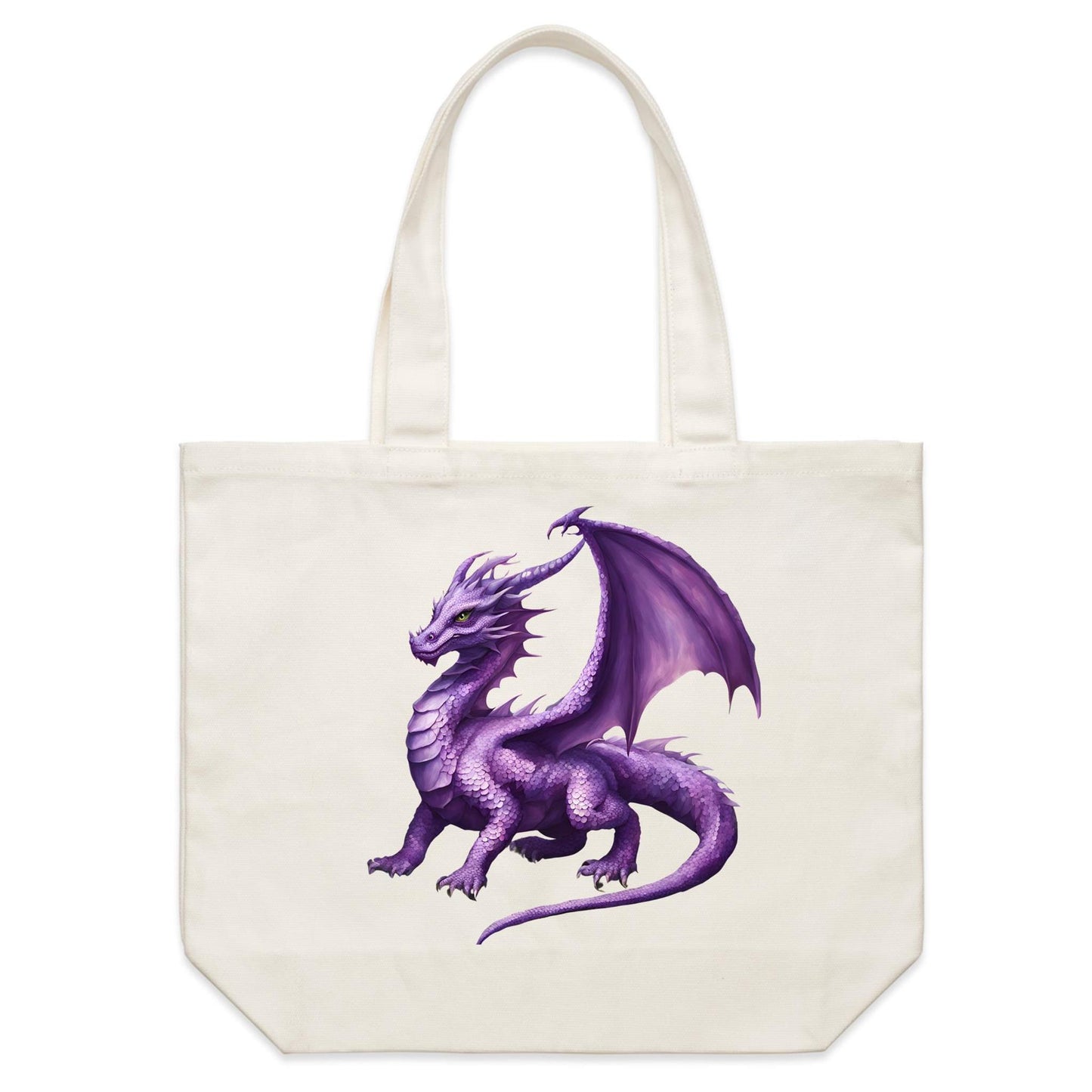 Strength Dragon - Double-sided Print Shoulder Canvas Tote Bag