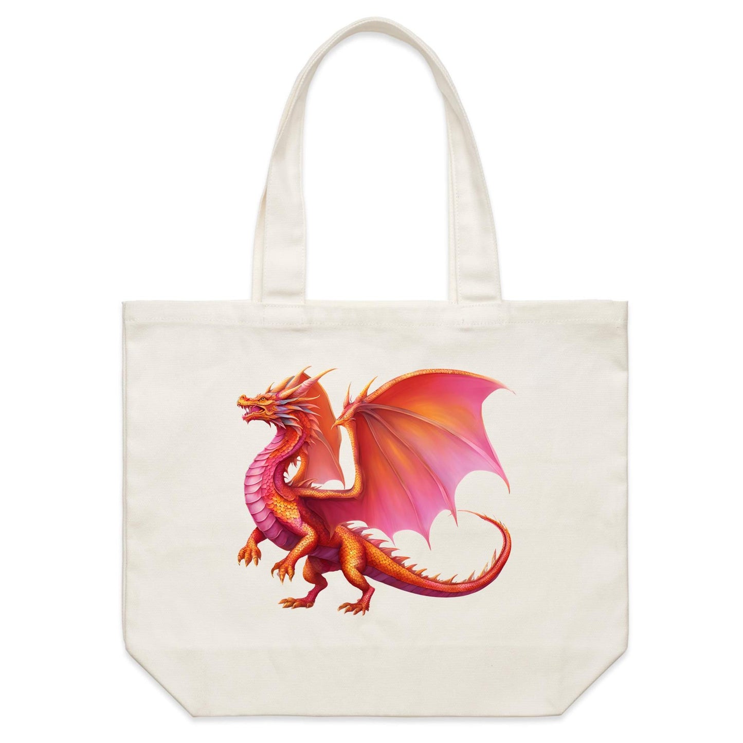 Sunshine Dragon Double-sided Print Shoulder Canvas Tote Bag