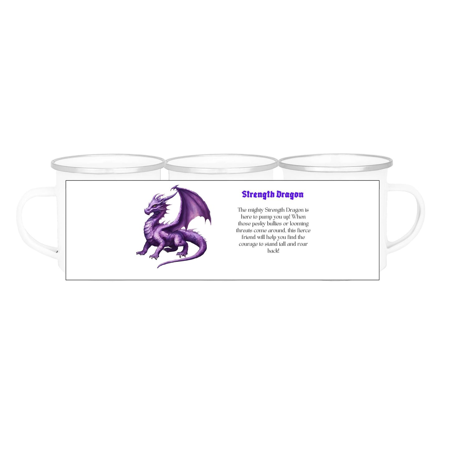 Strength Dragon Enamel Mug