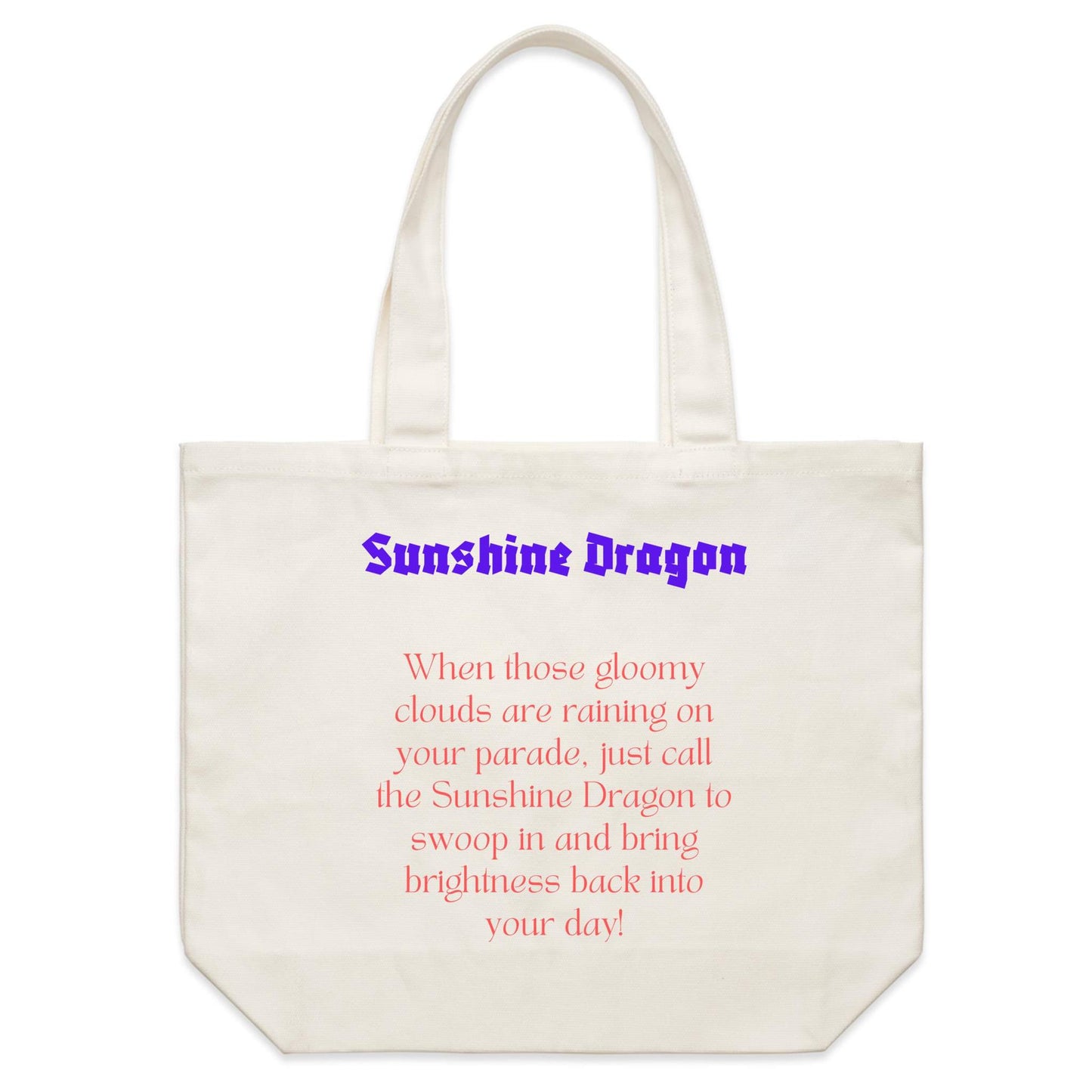 Sunshine Dragon Double-sided Print Shoulder Canvas Tote Bag