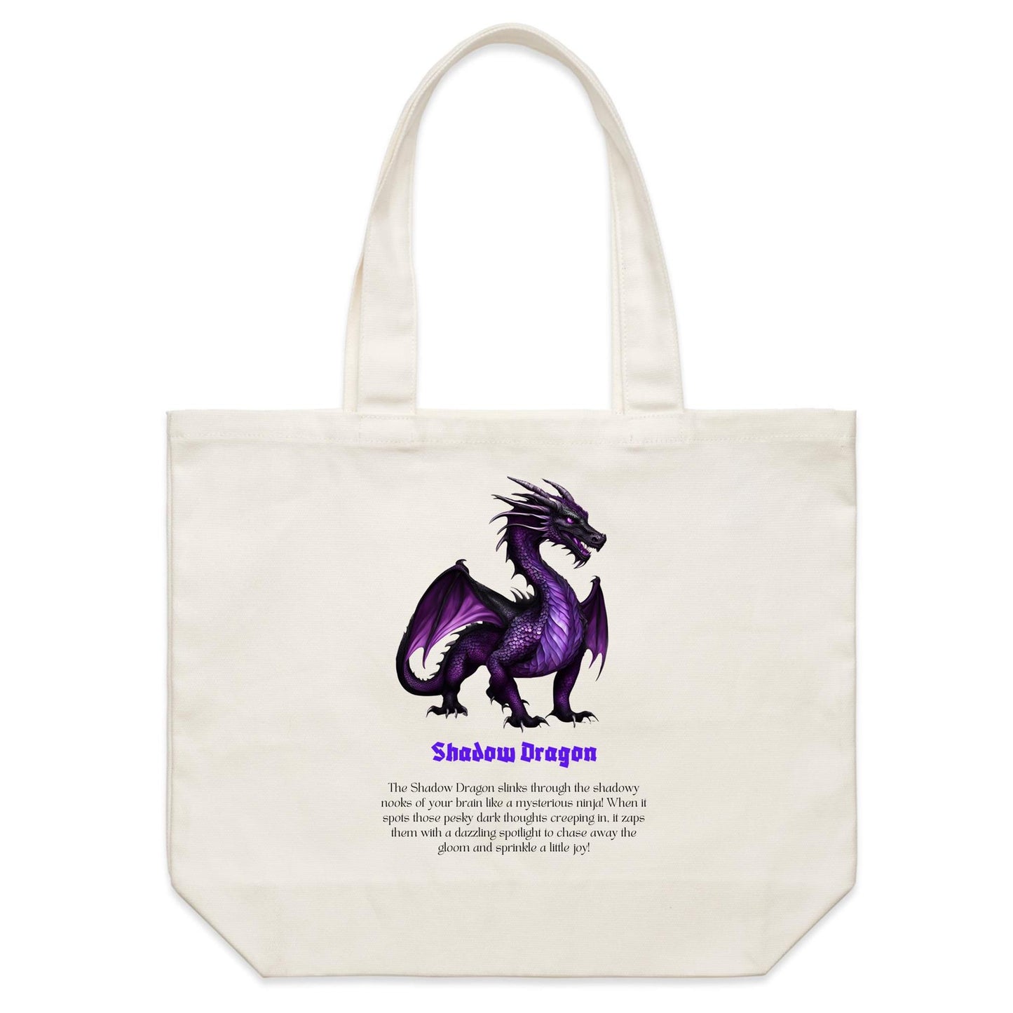 Shadow Dragon - Single-sided Print Shoulder Canvas Tote Bag