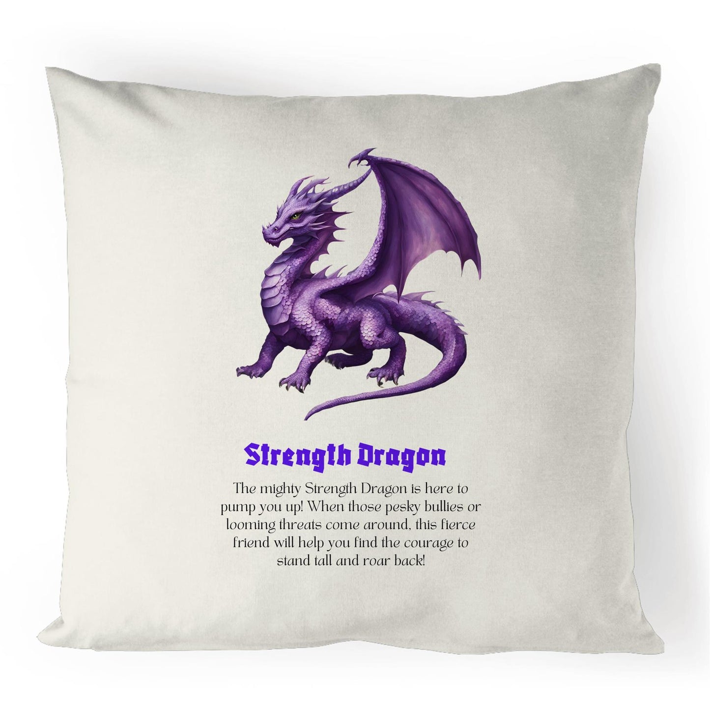Strength Dragon - 100% Linen Cushion Cover