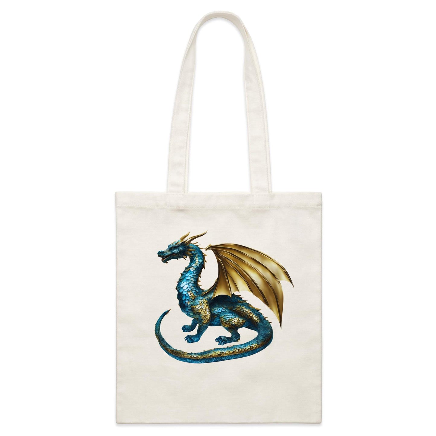Shimmer Dragon - Double-sided Print Parcel Canvas Tote Bag