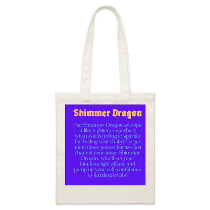 Shimmer Dragon - Double-sided Print Parcel Canvas Tote Bag