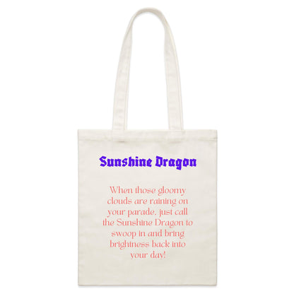 Sunshine Dragon Double-sided Print Parcel Canvas Tote Bag