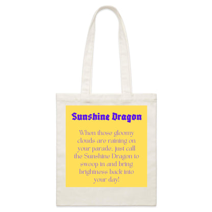 Sunshine Dragon - Double-sided Print Parcel Canvas Tote Bag