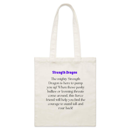 Strength Dragon - Double-sided Print Parcel Canvas Tote Bag