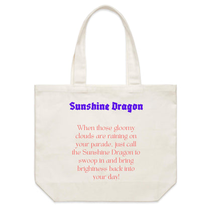 Sunshine Dragon Double-sided Print Shoulder Canvas Tote Bag