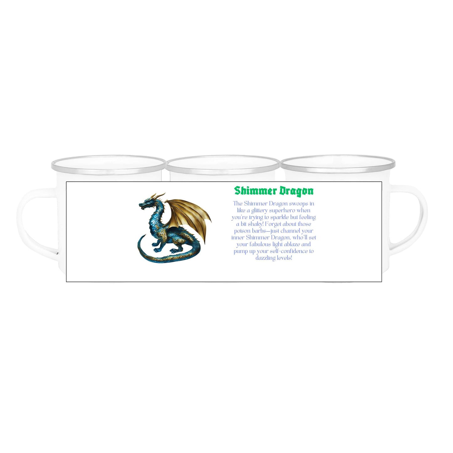 Shimmer Dragon Enamel Mug